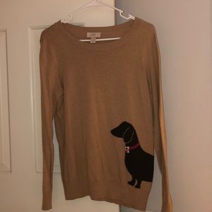 Brown Sweater with Dog
